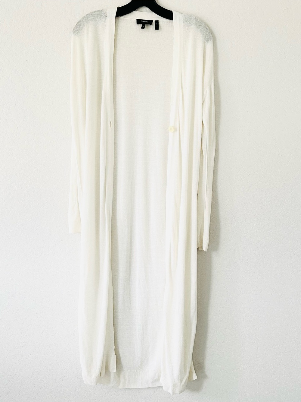 Theory Linen Blend Maxi Cardigan
